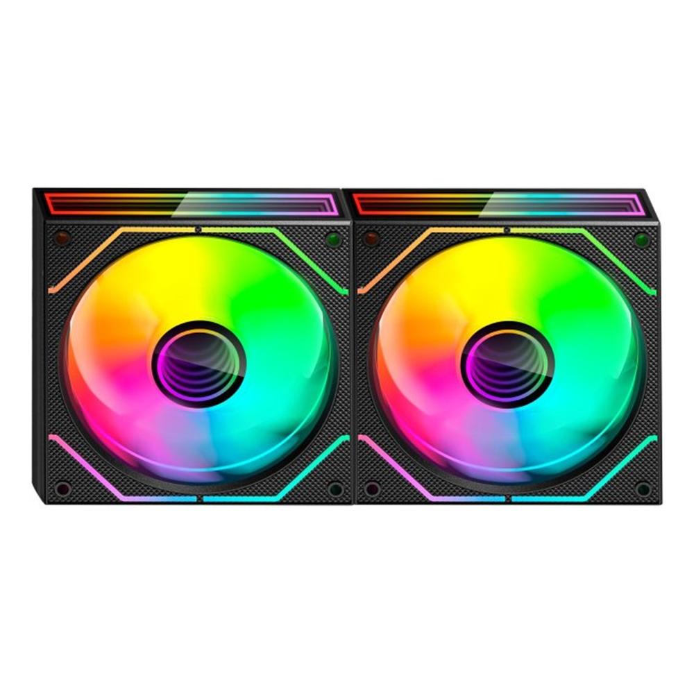 VENTILADOR CAJA MARS GAMING MF3DPROX2 ARGB 2X 120MM NEGRO