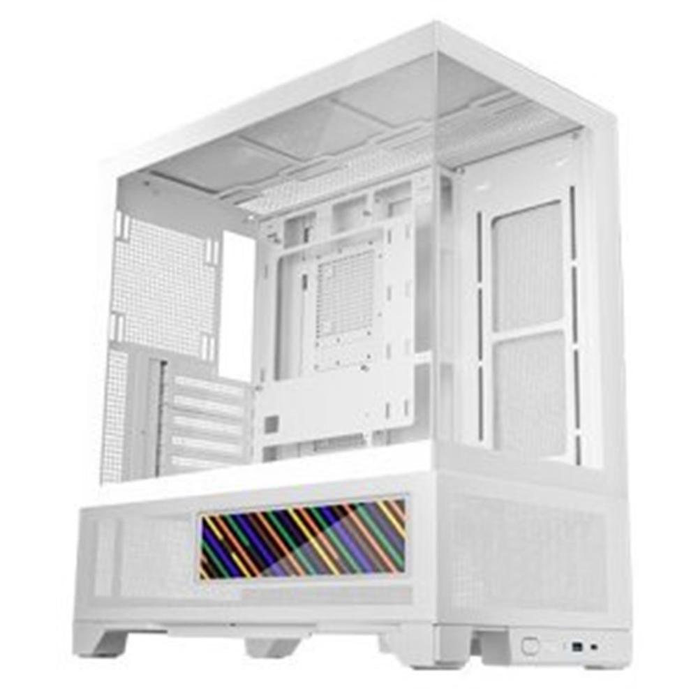 CAJA ORDENADOR MARS GAMING MCLCDX ATX CRISTAL TEMPLADO BLANCO