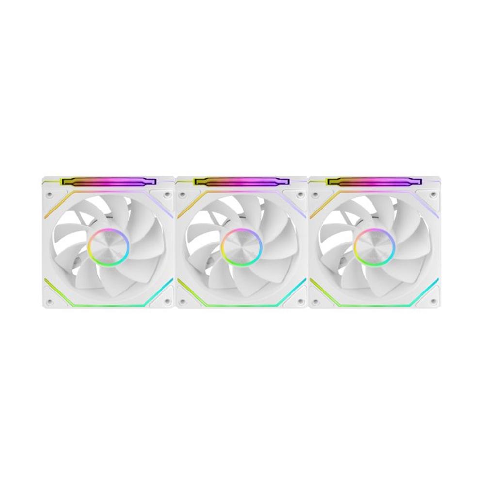 VENTILADOR CAJA MARS GAMING MF-LINKFINITY ARGB 3X 120MM BLANCO