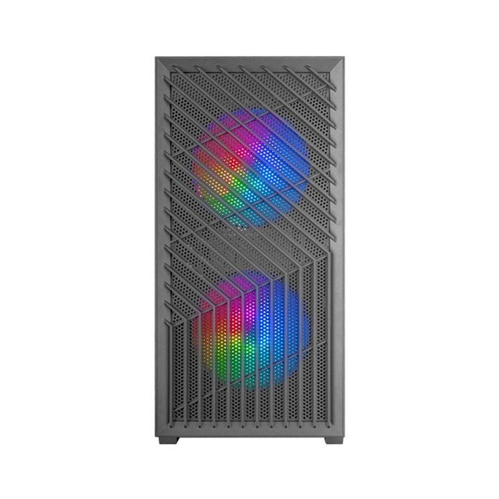 CAJA ORDENADOR MARS GAMING MCVORTEX MATX FRGB CRISTAL TEMPLADO NEGRA