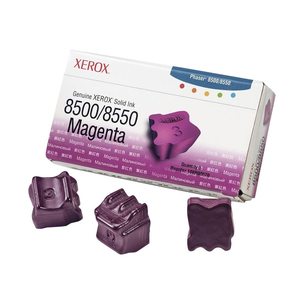 TINTA SOLIDA XEROX TEKTRONIX PHASER 8500/8550 MAGENTA 3 UNIDADES