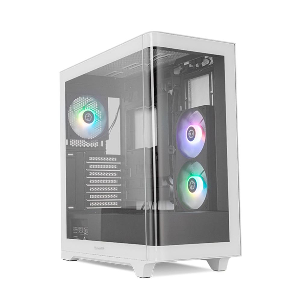 CAJA ORDENADOR GAMING NOX HUMMER ETHER ATX ARGB CRISTAL TEMPLADO NEGRO-BLANCO