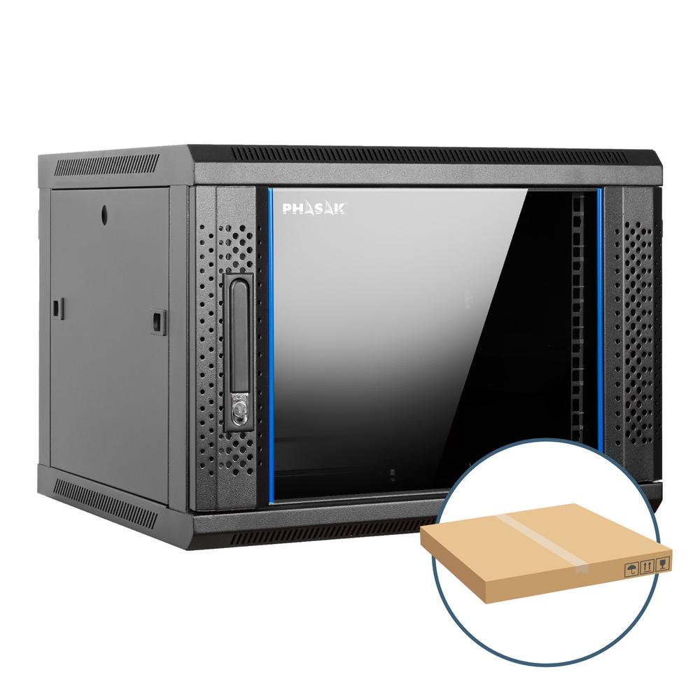 ARMARIO RACK MURAL 19" PHASAK PRO 9U 600X450 DESMONTADO (ENVIO FLAT PACK) (INCLUYEN 2 VENT BOLSA TORNILLERIA)PHO 2109D