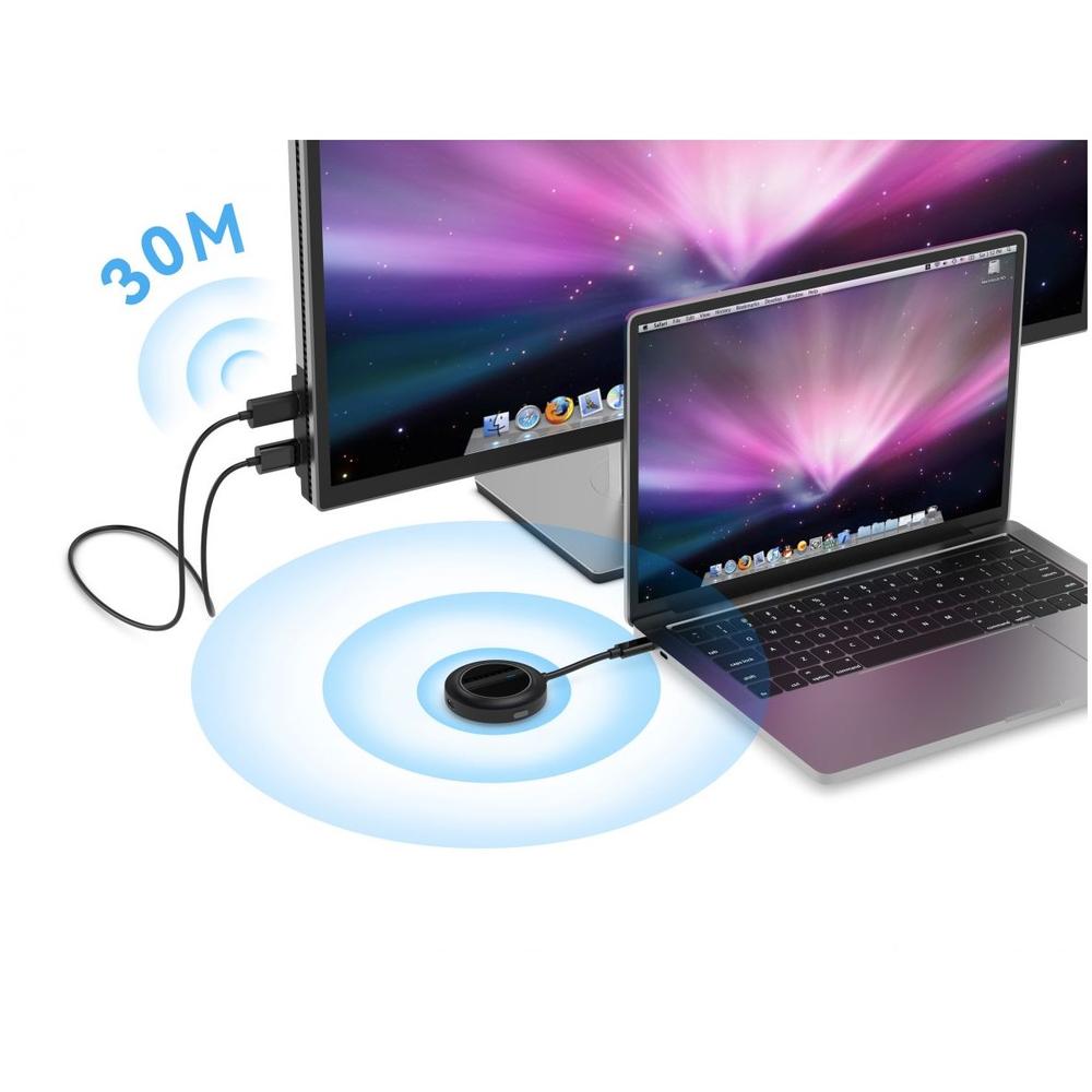 TRANSMISOR USB-C A HDMI WIRELESS CONCEPTRONIC ATHERIC01B 5GHz 30m 1080P 60Hz