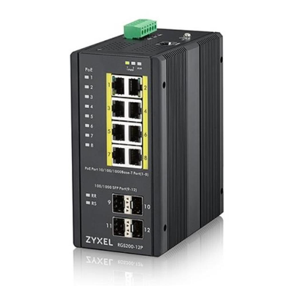 SWITCH 12 PUERTOS INDUSTRIAL ZYXEL RGS200-12P-ZZ0101F