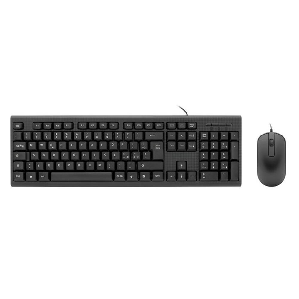 TECLADO + MOUSE COOLBOX COO-KTR-02UIT NEGRO ITALIANO