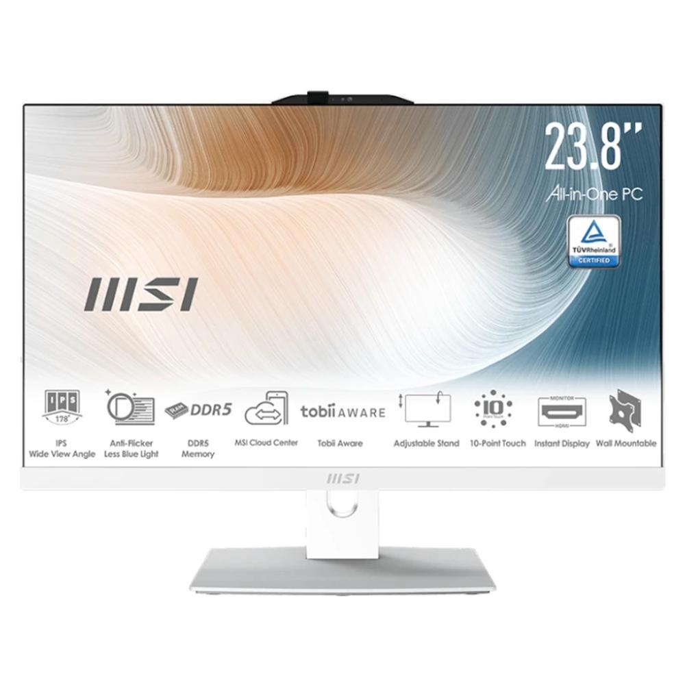 ORDENADOR ALL IN ONE MSI AM242P-2089XEU CORE 5-120U/ 16GB/ SSD 512GB/ 23.8" FHD/ FREEDOS BLANCO