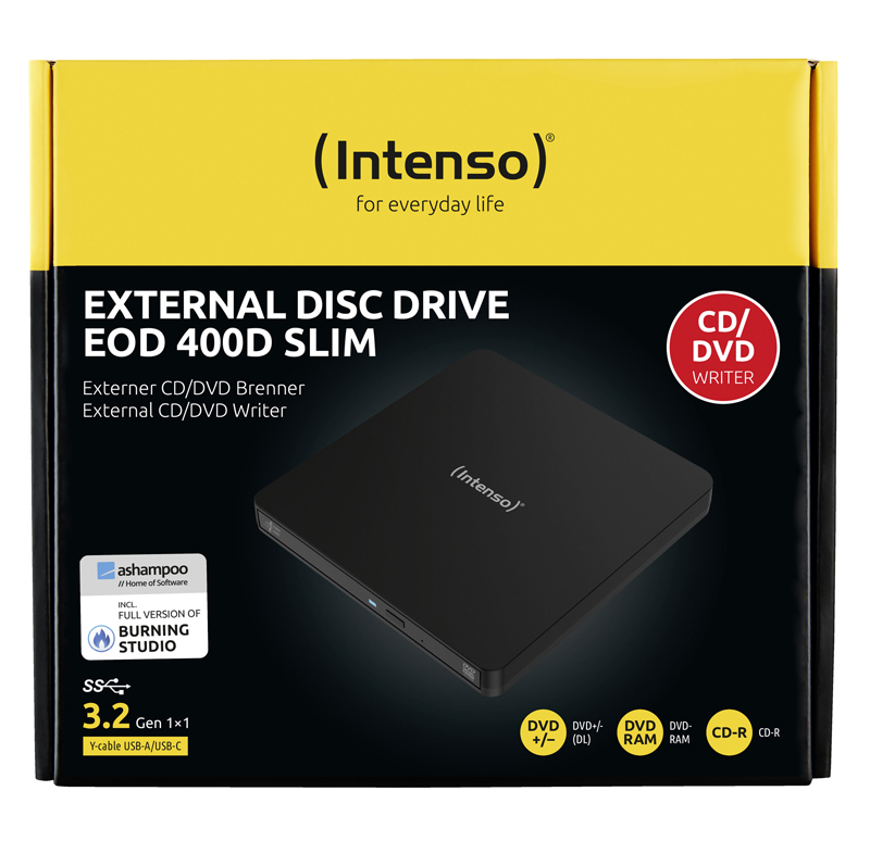 REGRABADORA EXTERNA CD/DVD INTENSO USB 3.2 EOD 400D