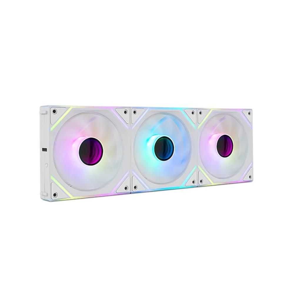 VENTILADOR CAJA NOX HUMMER PRO LINK ARGB 3X 120MM BLANCO