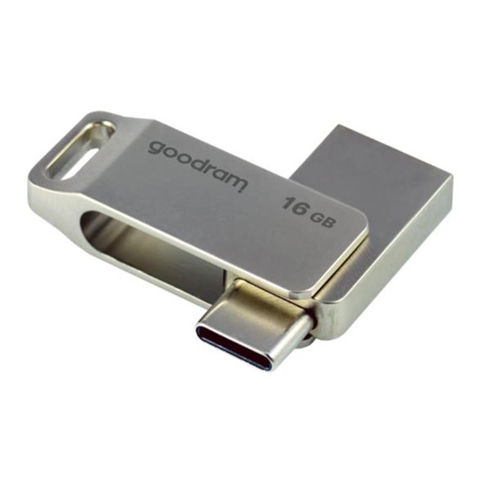 MEMORIA USB 3.2 / USB TIPO C GOODRAM 16B ODA3 PLATA