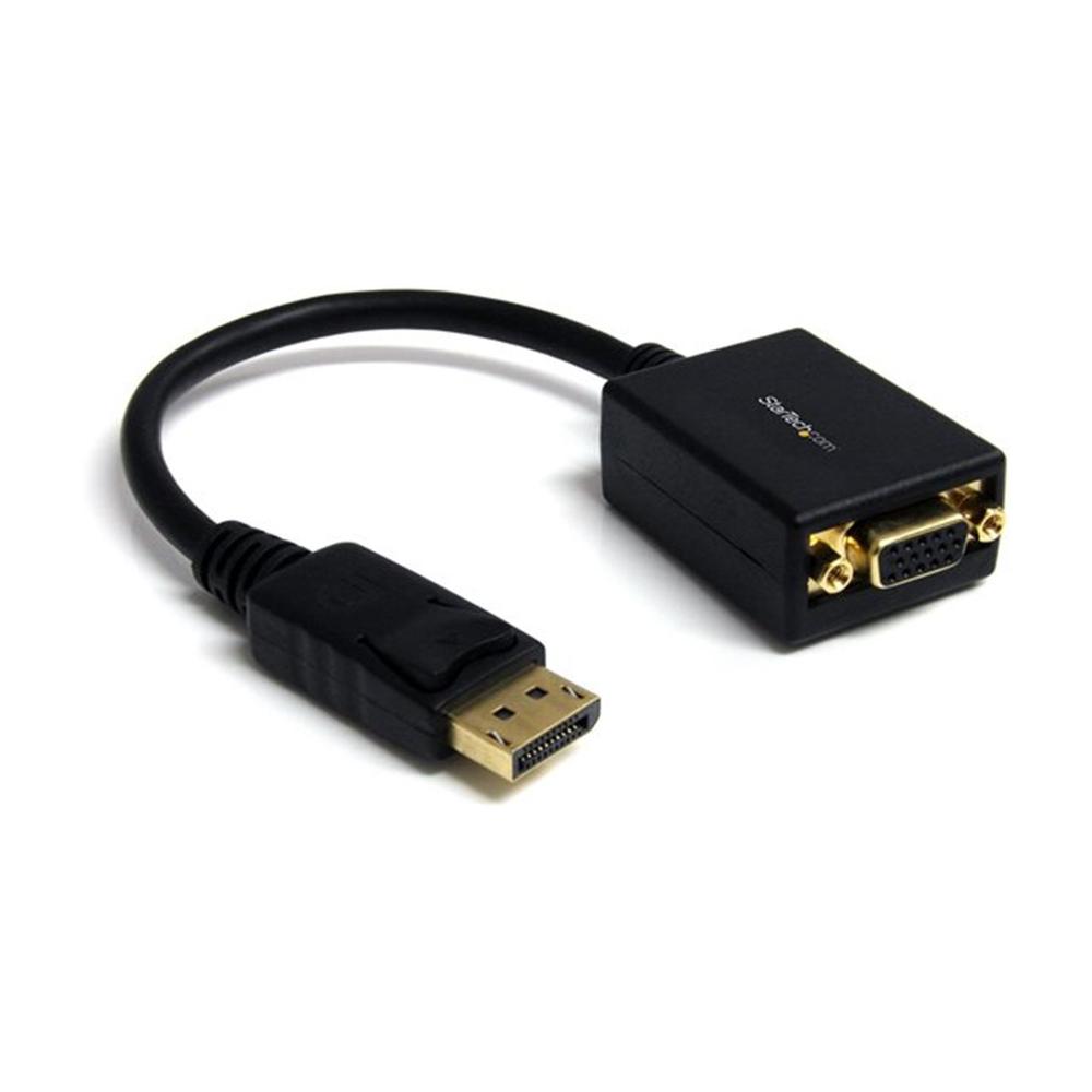 ADAPTADOR DISPLAYPORT A VGA STARTECH 28CM/ MACHO-HEMBRA/ NEGRO