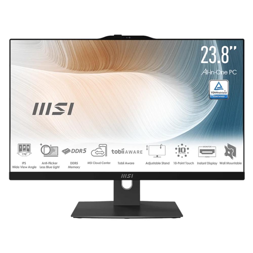 ORDENADOR ALL IN ONE MSI AM242P-1499ES CORE 5-120U/ 16GB/ SSD 512GB/ 24" FHD/ W11H NEGRO
