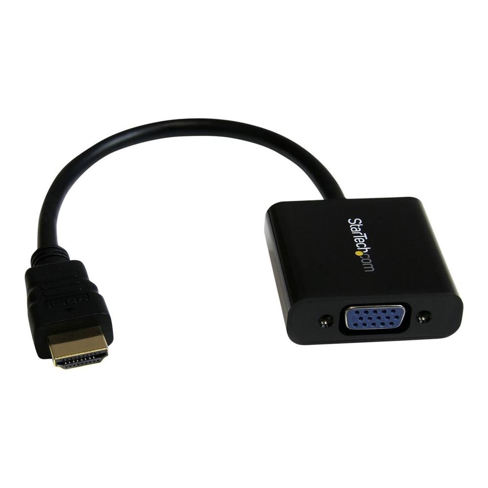 ADAPTADOR HDMI A VGA STARTECH 24.5CM/ MACHO-HEMBRA/ NEGRO