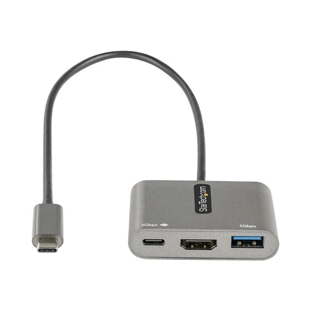 ADAPTADOR USB TIPO C A USB TIPO C/USB TIPO A/ HDMI STARTECH MACHO-HEMBRA/ GRIS
