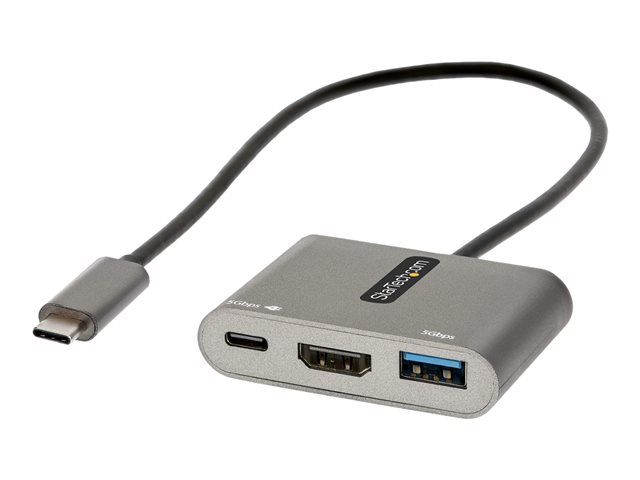 ADAPTADOR USB TIPO C A USB TIPO C/USB TIPO A/ HDMI STARTECH MACHO-HEMBRA/ GRIS