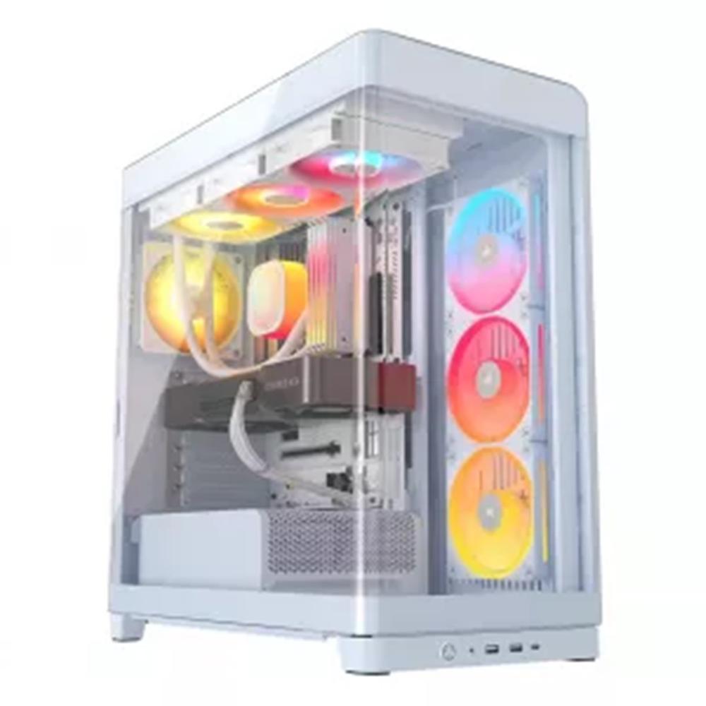 CAJA ORDENADOR CORSAIR FRAME 4500X LX-R RGB ATX CRISTAL TEMPLADO BLANCA