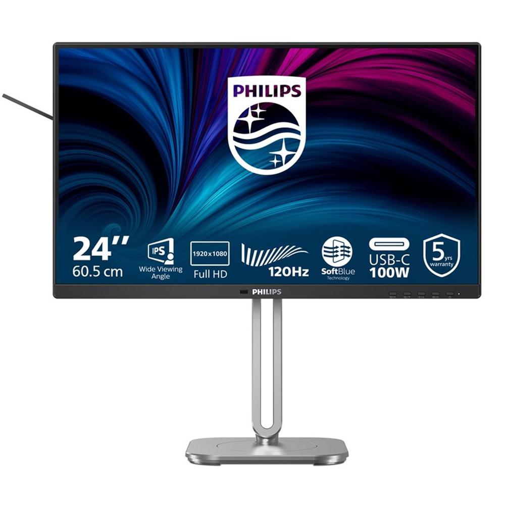 MONITOR LED 24" PHILIPS 24B2U4301/00 IPS/ FHD/ DP/ HDMI/ 120HZ/ 4MS/ VESA 100X100