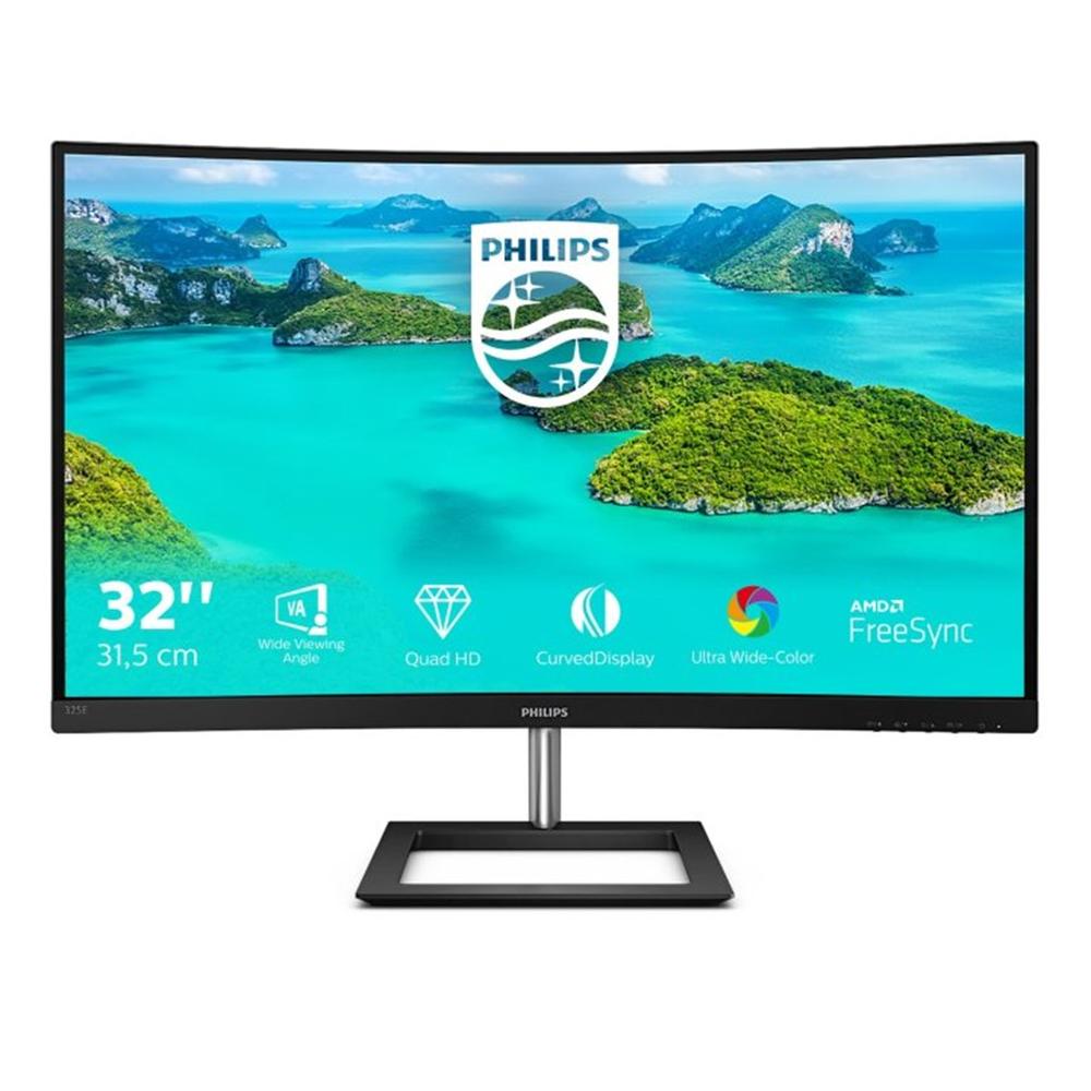 MONITOR LED 31.5" PHILIPS 325E1C/00 CURVO/ VA/ QHD/ DP/ HDMI/ VGA/ 75HZ/ 4MS/ VESA 100x100