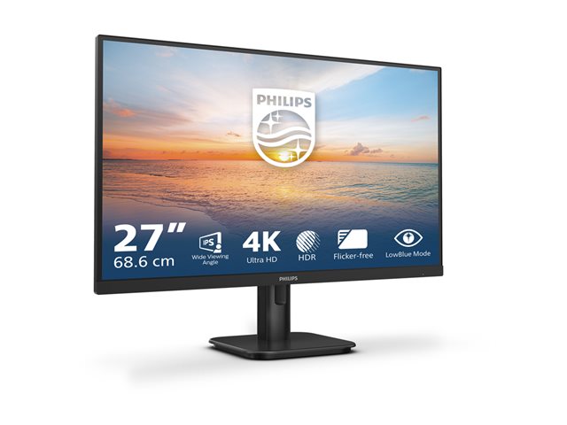 MONITOR LED 27" PHILIPS 27E1N1800A/00 IPS/ 4K UHD/ DP/ HDMI/ 60HZ/ 4MS/ VESA 100X100
