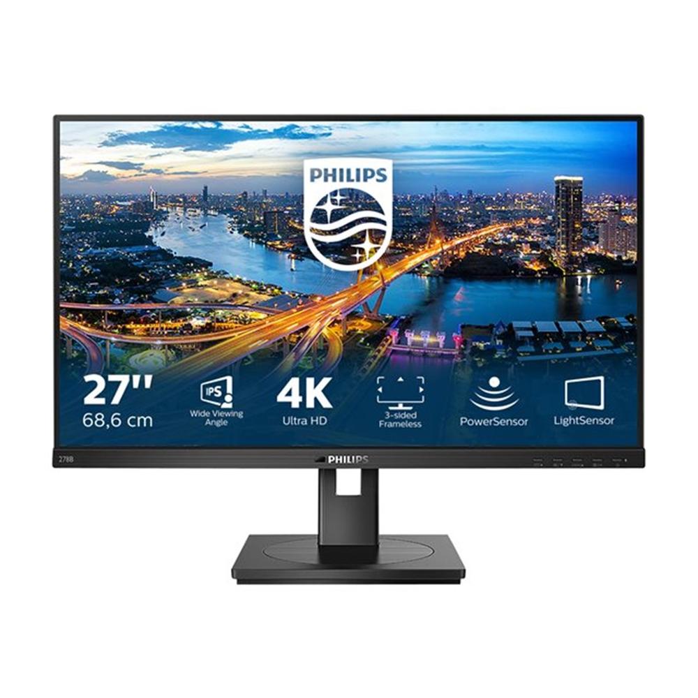 MONITOR LED 27" PHILIPS B LINE 278B1/00 IPS/ 4K UHD/ DP/ HDMI/ 60HZ/ 4MS/ VESA 100X100