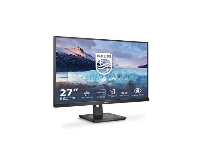 MONITOR LED 27" PHILIPS S LINE 273S1/00 IPS/ FHD/ DP/ HDMI/ 75HZ/ 4MS/ VESA 100X100