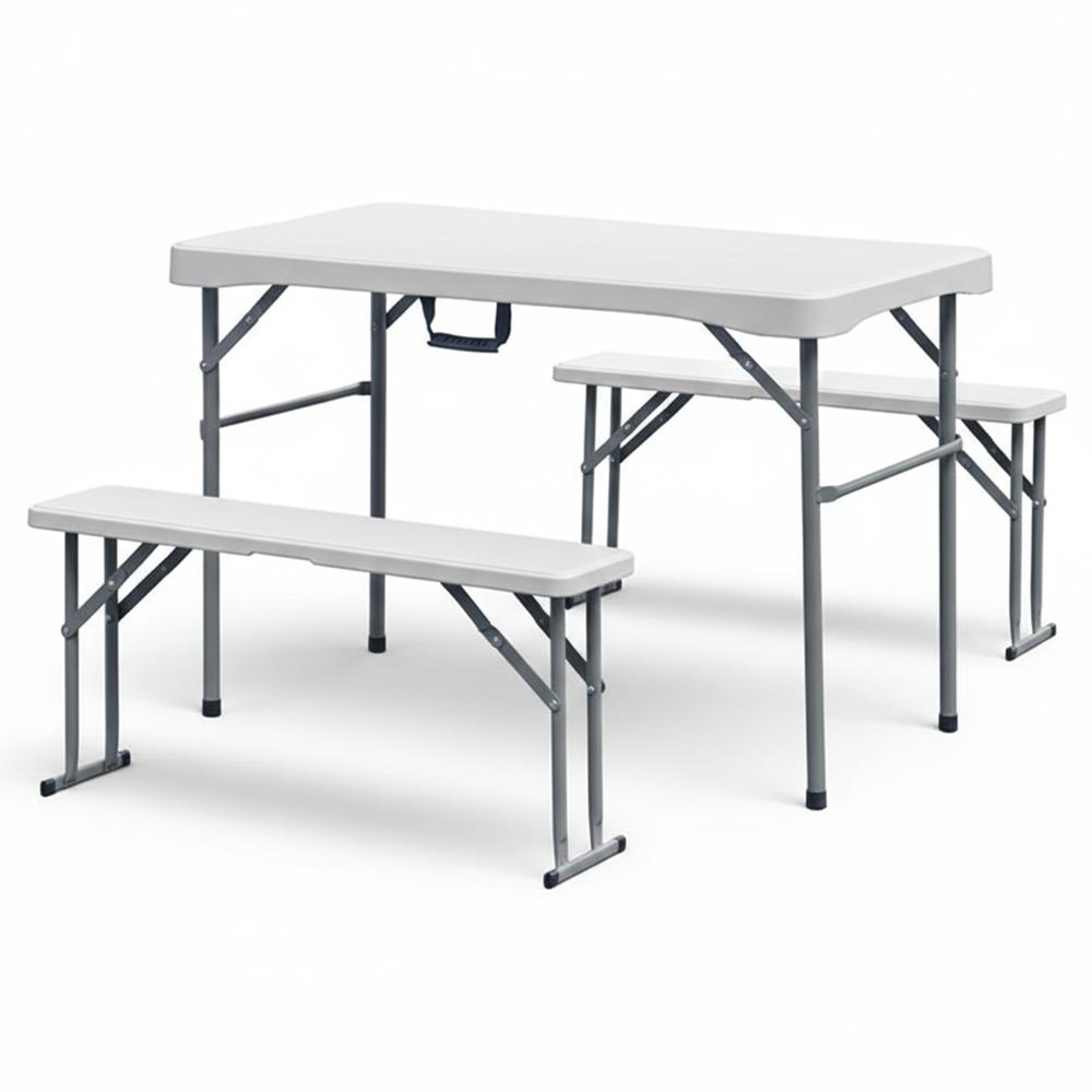 YOEVU - Kit mesa plegable y bancos 113 cm