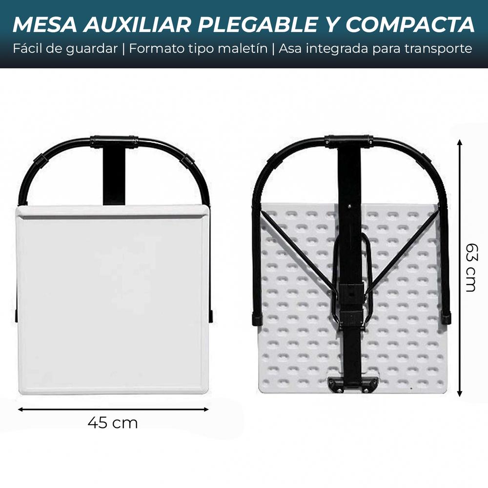 YOEVU - Mesa plegable auxiliar negra