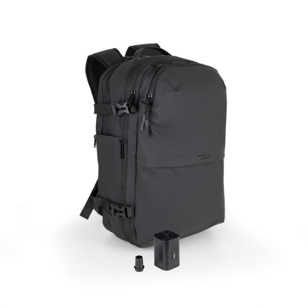 MOCHILA TOOQ TQBP-V101-BK PARA PORTATIL 17" NEGRA + COMPRENSION VACIO Y BOMBA AIRE 30-55L