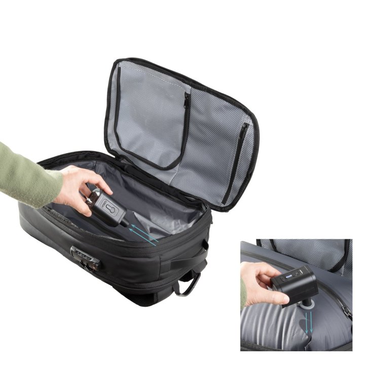 MOCHILA TOOQ TQBP-V101-BK PARA PORTATIL 17" NEGRA + COMPRENSION VACIO Y BOMBA AIRE 30-55L
