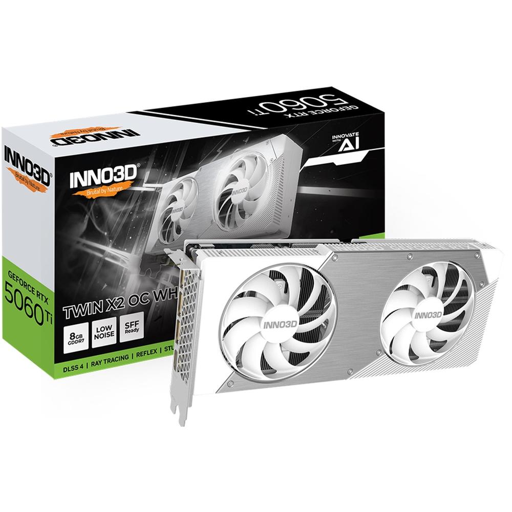 TARJETA GRAFICA INNO3D RTX 5060 TI TWIN X2 OC WHITE 8GB GDDR7/ 3X DP/ 1X HDMI PCI EXPRESS 5.0