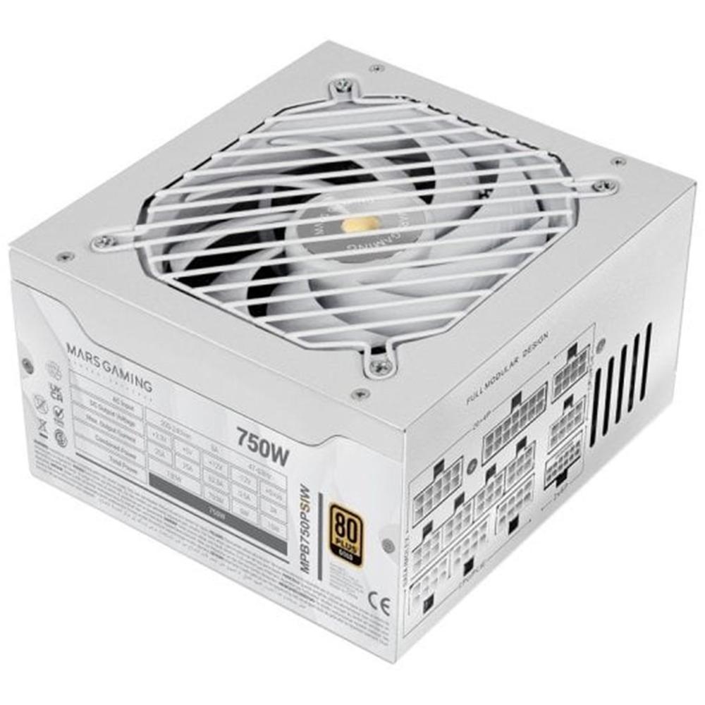 FUENTE ALIMENTACION MARS GAMING MPB750PSIW ATX 750W BLANCA