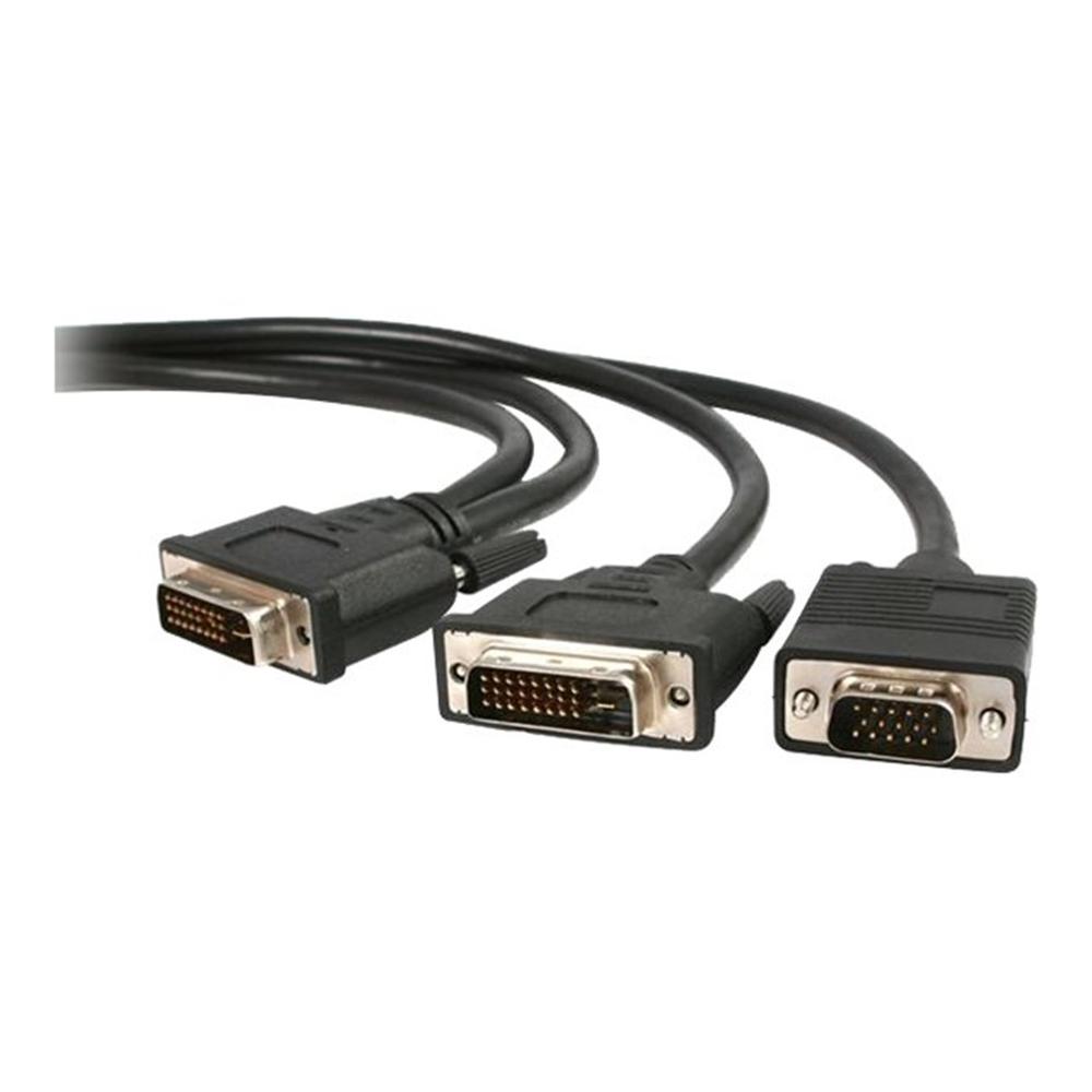 CABLE DVI-I A DVI-D/VGA STARTECH 1.8M/ MACHO-MACHO/ NEGRO