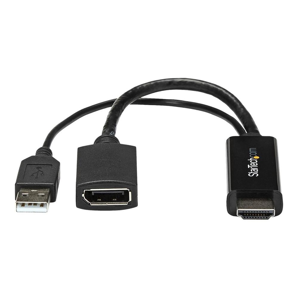 CONVERSOR HDMI/USB TIPO A A DISPLAYPORT STARTECH/ MACHO-HEMBRA/ NEGRO
