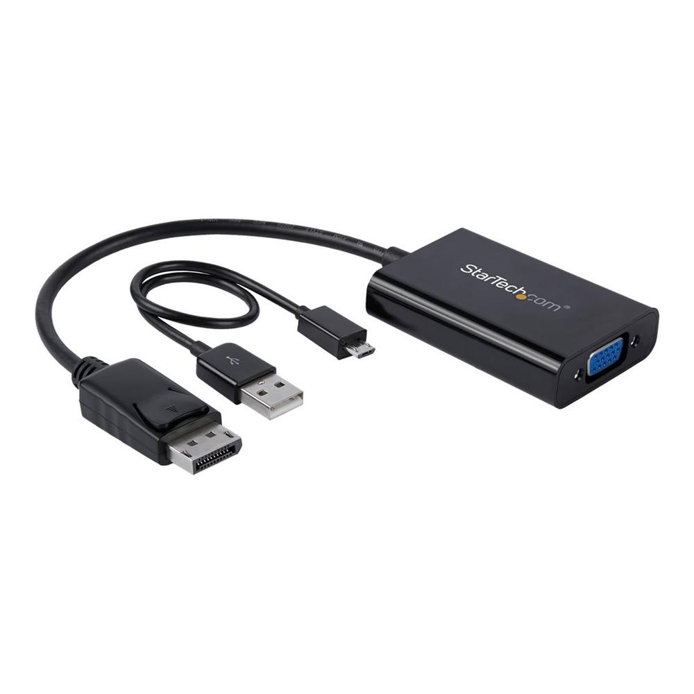 ADAPTADOR DISPLAYPORT A VGA STARTECH 0.184M/ MACHO-HEMBRA/ NEGRO + CABLE MICRO USB TIPO B A USB TIPO A