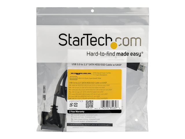 CABLE USB 3.0 A SATA 6GB/S STARTECH PARA DISCO DURO 2.5"