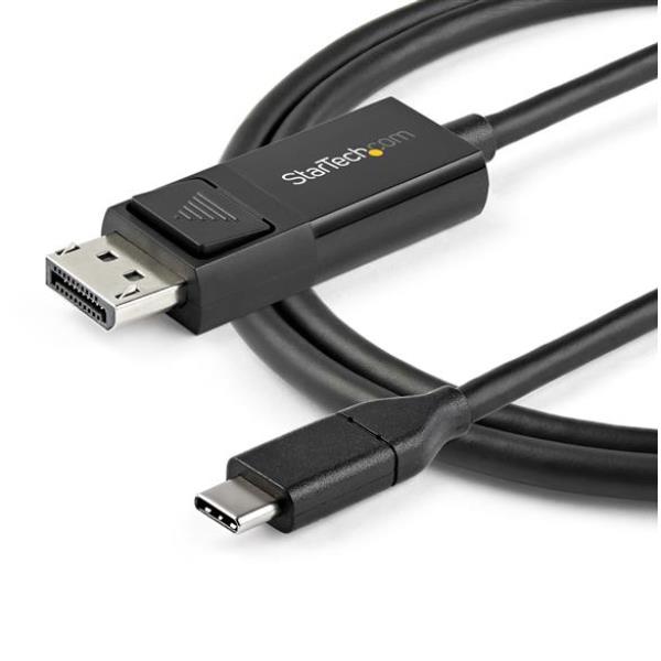 CABLE USB TIPO C A DISPLAYPORT 2M/ MACHO-MACHO/ NEGRO