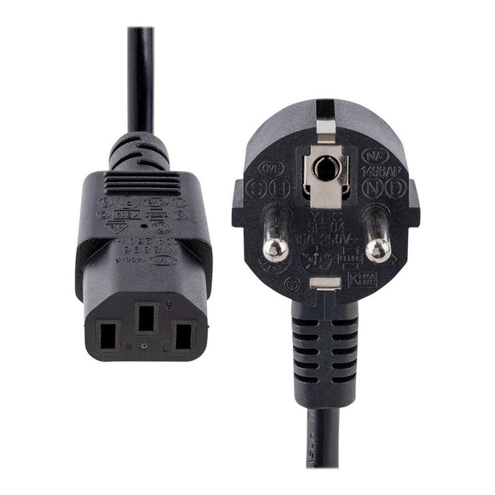 CABLE SCHUKO A C13 STARTECH 1M/ NEGRO