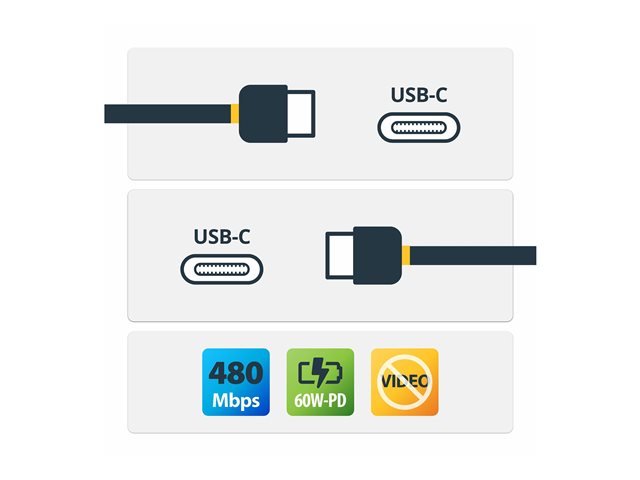 CABLE USB TIPO C STARTECH 4M/ MACHO-MACHO/ NEGRO