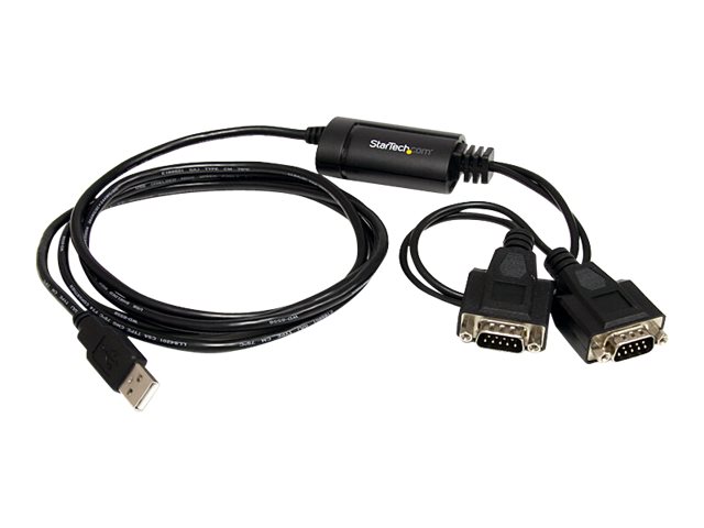 CABLE 2X DB9 A USB TIPO A STARTECH 1.8M/ MACHO-MACHO/ NEGRO