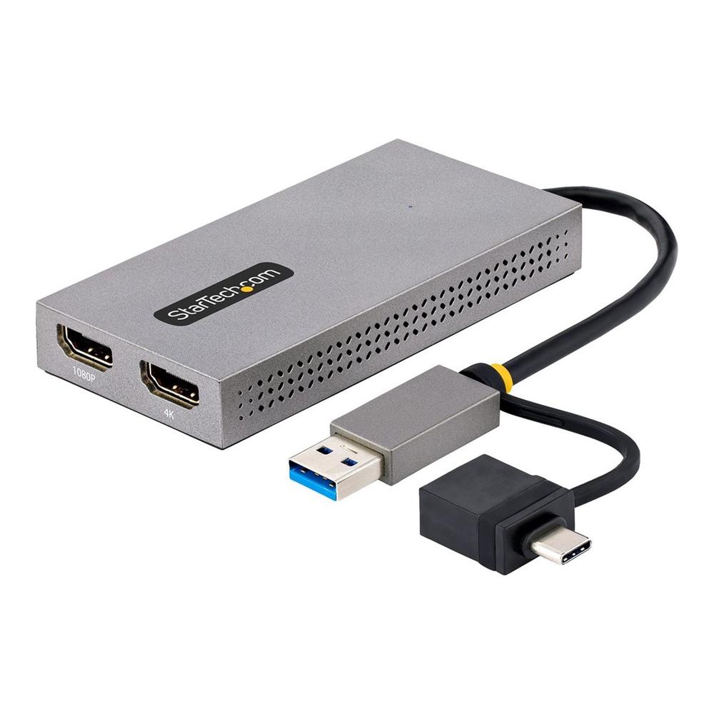 ADAPTADOR USB 3.0/USB TIPO C A 2X HDMI STARTECH MACHO-HEMBRA/ GRIS