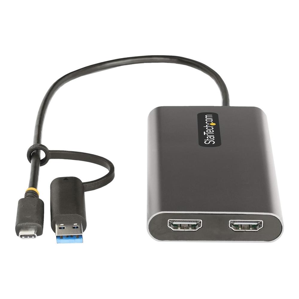 ADAPTADOR USB TIPO C/USB TIPO A A 2X HDMI STARTECH 0.3M/ MACHO-HEMBRA/ GRIS