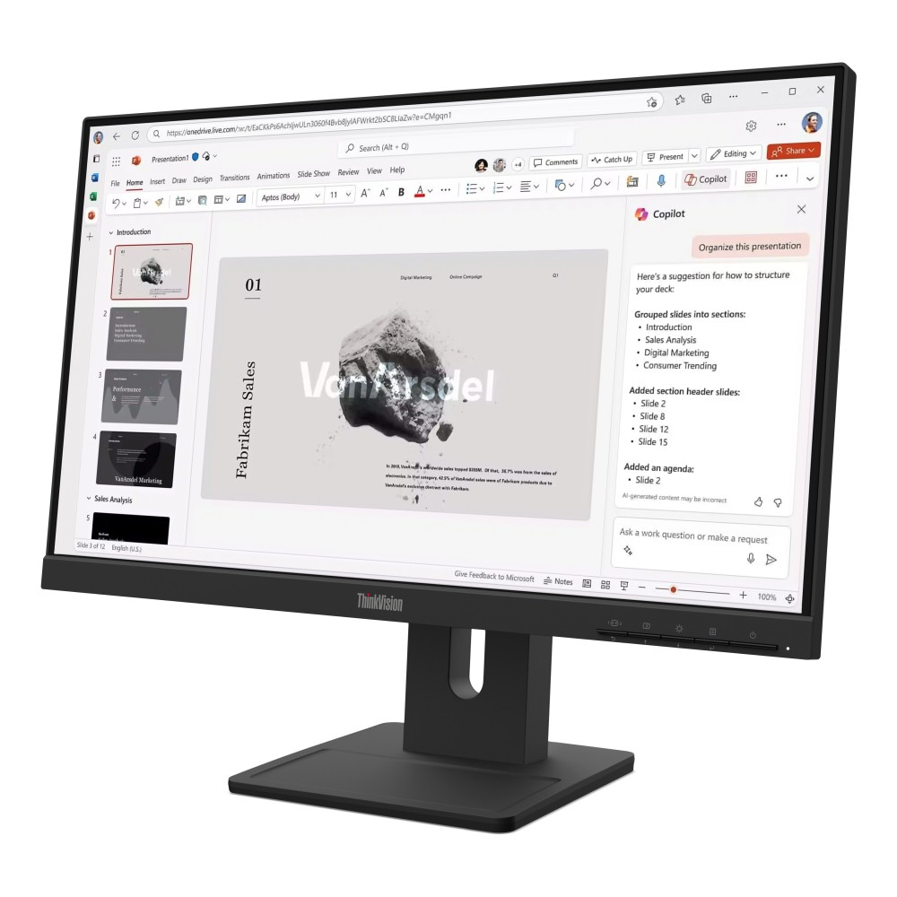 MONITOR LED 21.5" LENOVO THINKVISION E22-40 IPS/ FHD/ DP/ HDMI/ 100HZ/ 4MS/ VESA 100X100