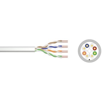 BOBINA CABLE DE RED EWENT EW-MAT-6U-R-305/S CAT 6 U/UTP AWG23/1 CCA 305MT RIGIDO