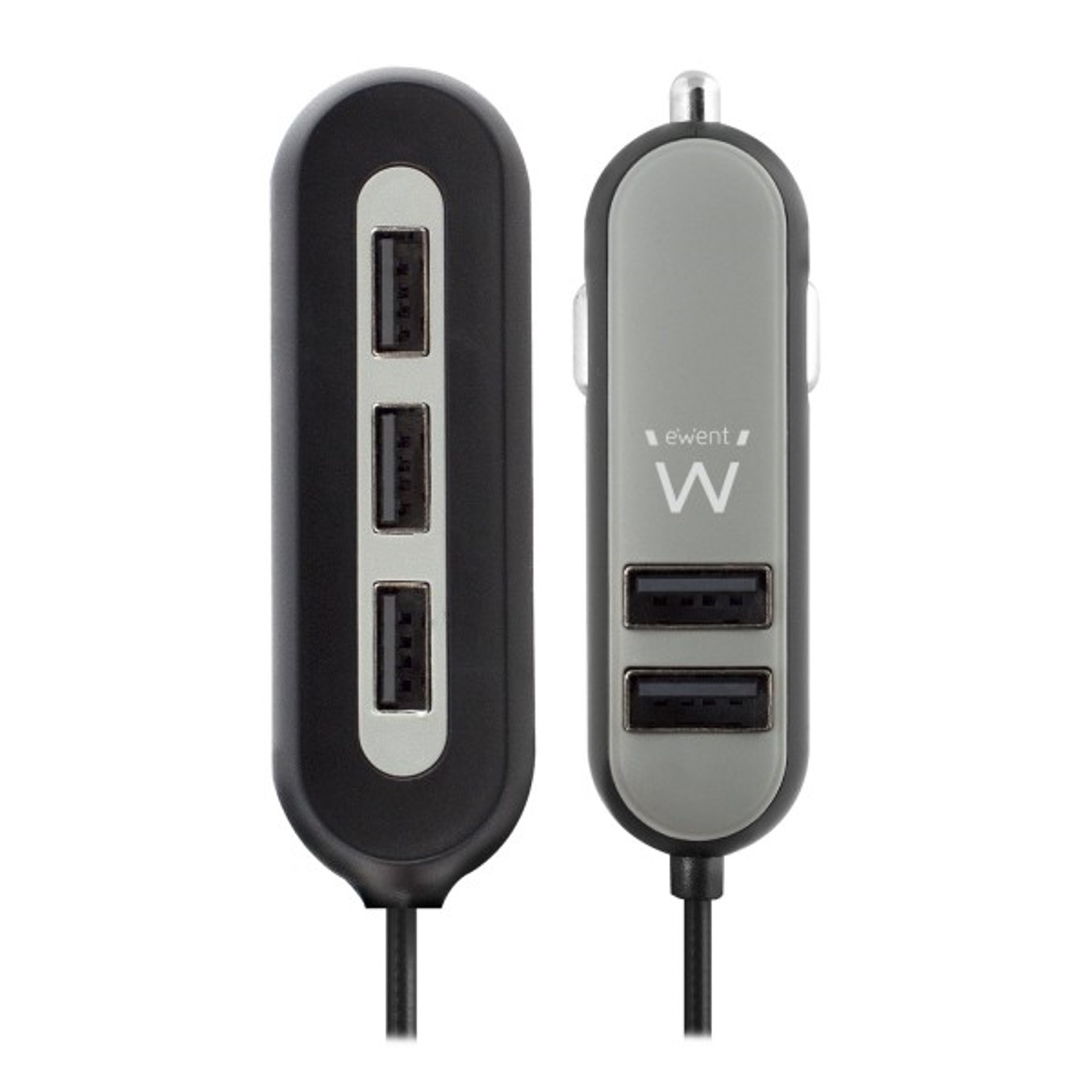 CARGADOR USB EWENT PARA COCHE/ 5 PUERTOS/ 54W