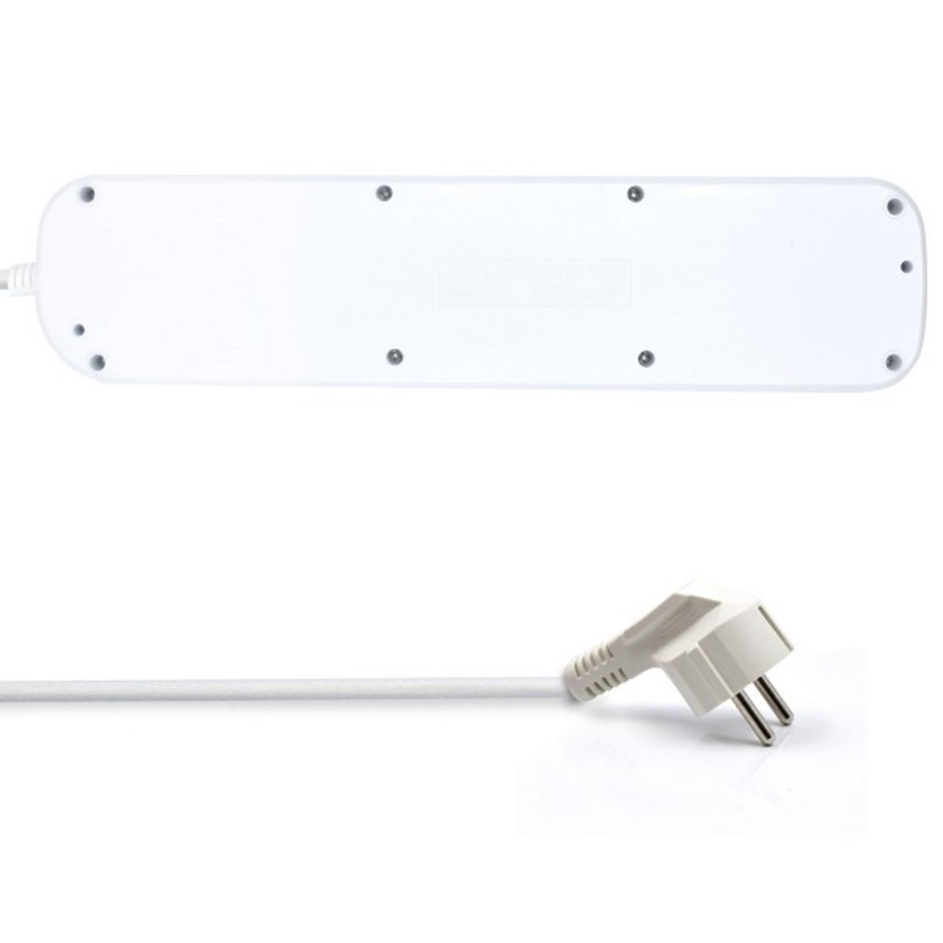 REGLETA EWENT CON 6 TOMAS SHUCKO CON INTERRUPTOR INDIVIDUAL Y 5 METROS DE CABLE