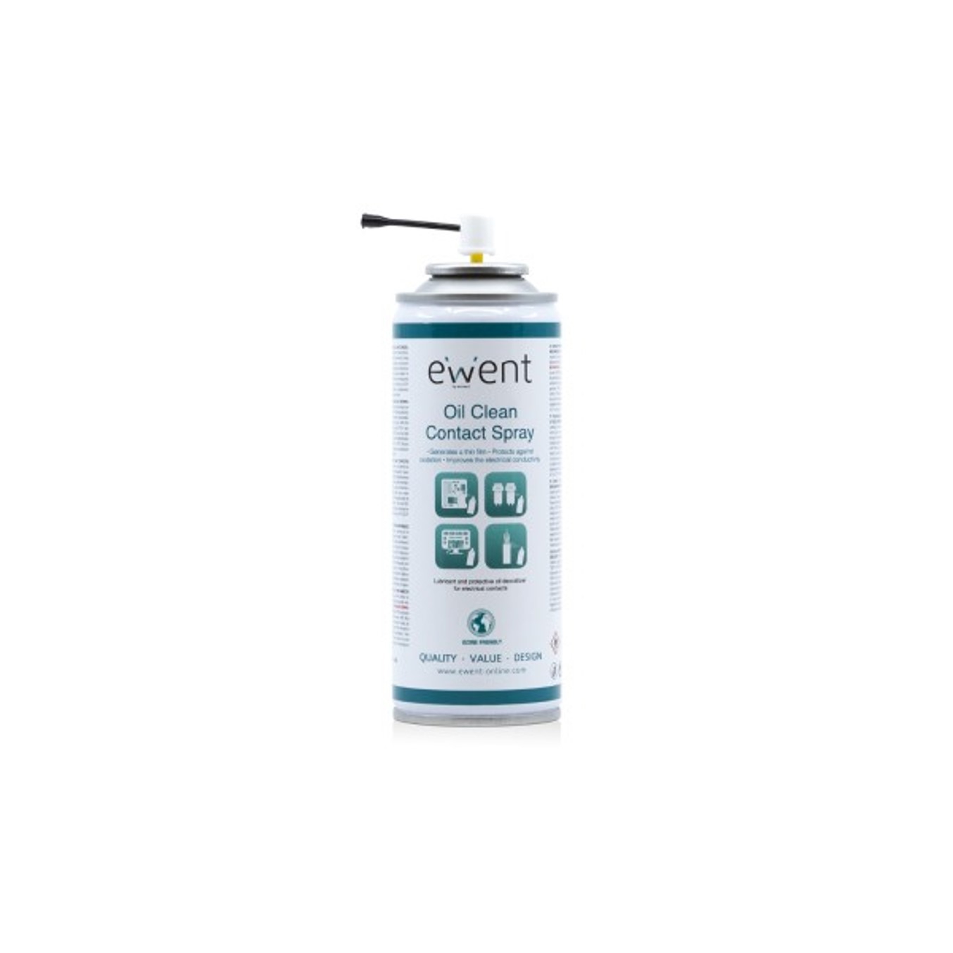 LIMPIADOR DE ACEITE EWENT PARA LIMPIEZA DE CONTACTOS 200ML/ USO VERTICAL