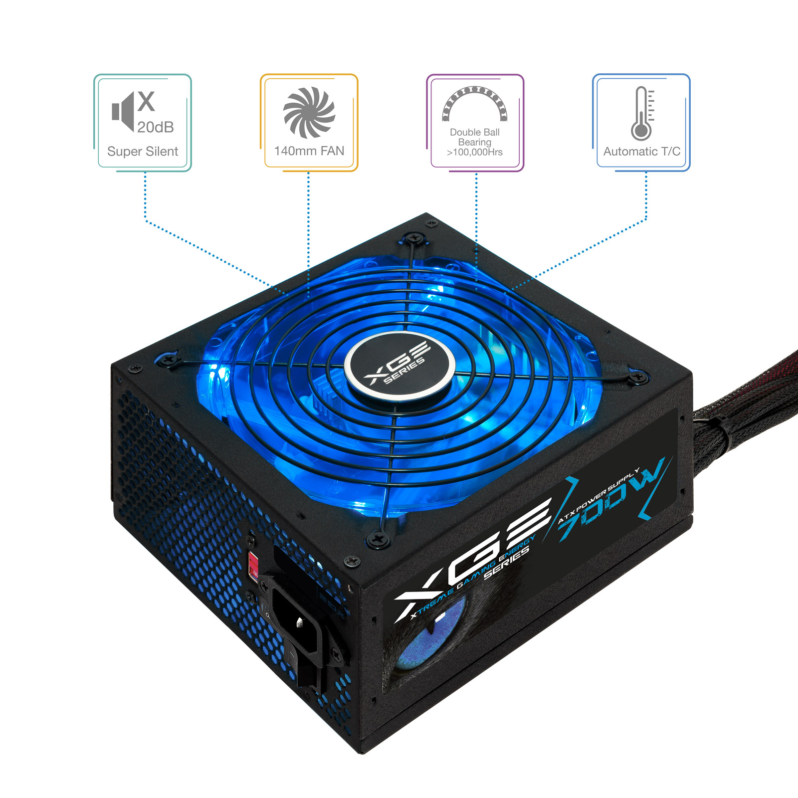 FUENTE DE ALIMENTACION TOOQ TQXGEII-700SAP 700W 80+ BRONZE GAMING
