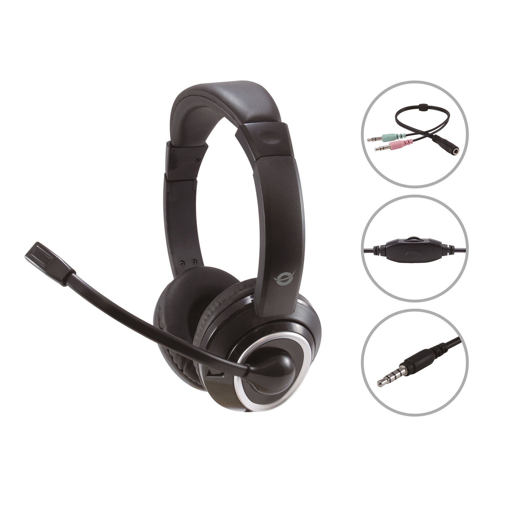 AURICULAR CONCEPTRONIC POLONA02BA / JACK 3.5MM / MICROFONO / CONTROL VOLUMEN