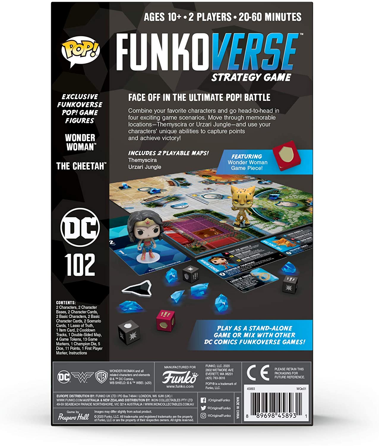 JUEGO DE MESA FUNKOVERSE DC EDICION 102 WONDER WOMAN & CHEETAH INGLES
