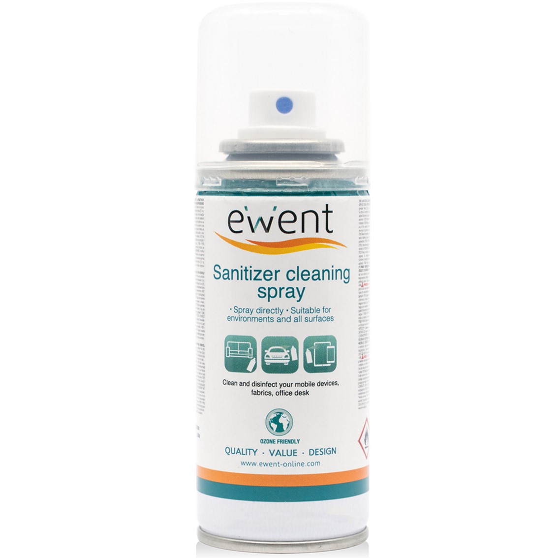 BOTE SPRAY DESINFECTANTE EWENT EW5676 PARA SUPERFICIES 400ML